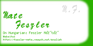 mate feszler business card